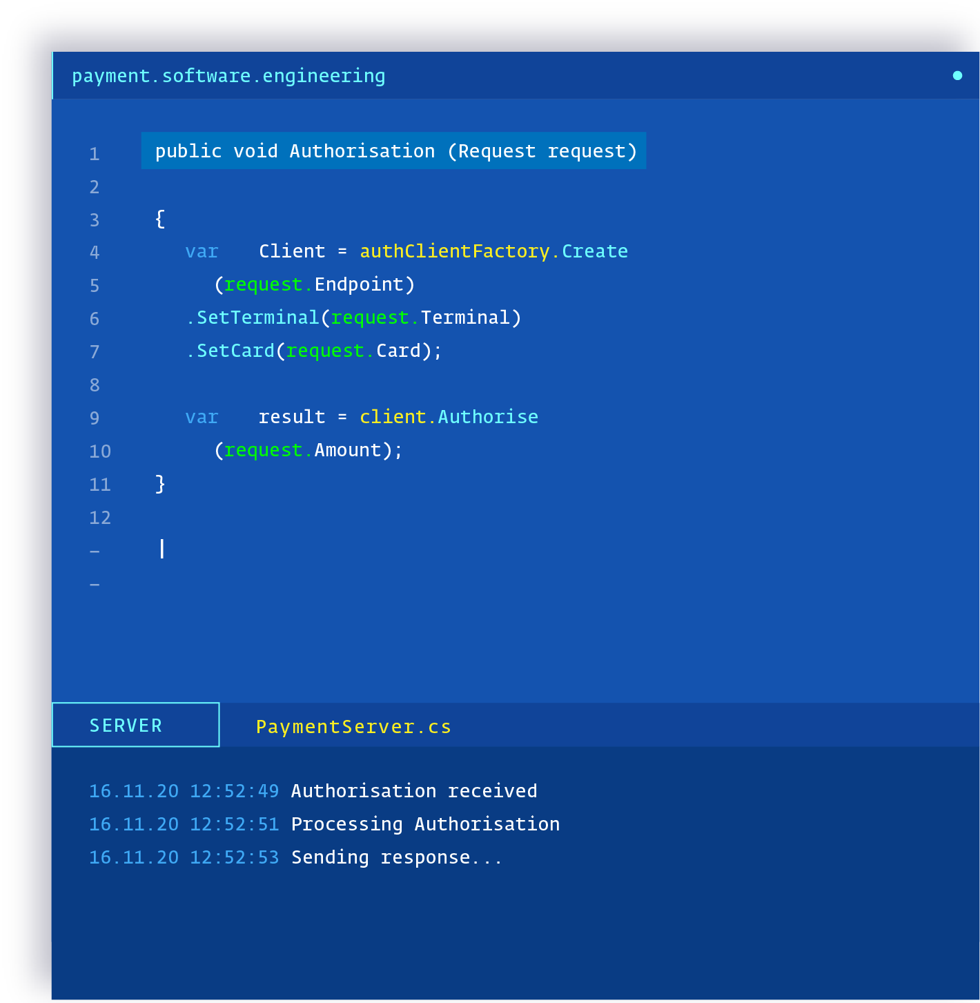 Payment Software Engineering Code Card Authorisation