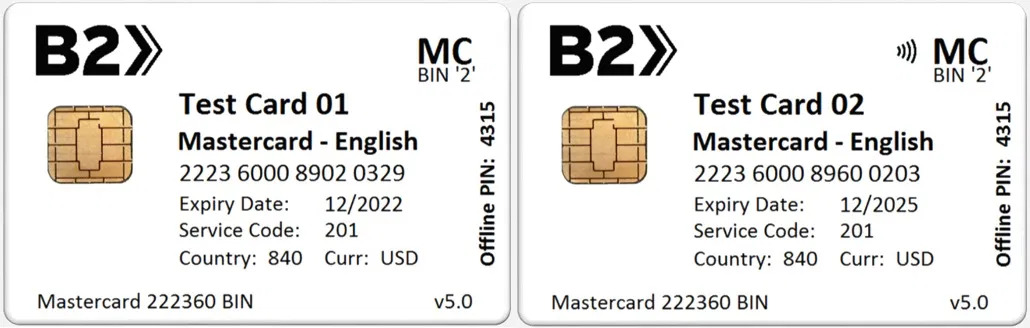 mastercard bin 2 test card number